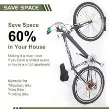 Wall Mounted Heavy Duty Steel Bike Hook Space Saving Bicycle Storage Hanger Rack For Garage Indoor Use - 1 Bicycle Hook - View 6