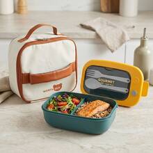 Bento Box Adult, Microwavable Plastic Lunch Containers, Meal Prep Containers With Dividers, Leakproof Travel Food Storage Containers With Lids, Snack Containers With Utensils, Student School Lunch Bowls - Multicolor - View 2