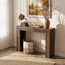 Tribesigns Sofa & Console Tables - Brown - View 3