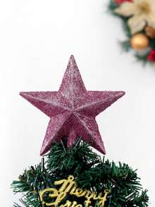 1pc Classic Shining Star Tree Top, Plastic Shining Star, Suitable For Festive Home And Party Decorations, Suitable For New Year, Winter Celebrations - No Power Required Best Gifts Birthday Christmas Decorations Home Christmas Gifts Christmas Decor - Multicolor - View 11
