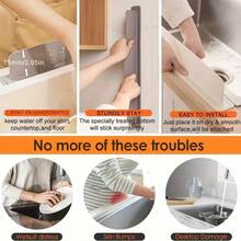 Silicone Sink Splash Guard With Suction Cups. Sink Protector, Sink Splash Guard, Kitchen Accessories, Sink Splash Guard,Splash Back For Cooker, Kitchen, A Splash Guard That Can Be Placed Behind The Sink In The Kitchen. Restaurant Sink Splash Guard. - Grey - View 7