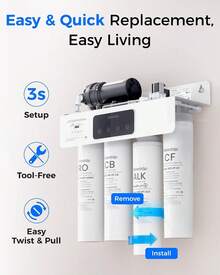 Waterdrop RT-ALK Filter, Replacement For Waterdrop T4-A Tankless Reverse Osmosis System, Pack Of 1 Alkaline Filter, 12-Month Lifetime - RT-aLK - View 3