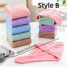 1pc Quick-Drying Absorbent Microfiber Hair Towel Headband For Women, Suitable For Long, Curly, Wet Hair, Fast Drying And Anti-Frizz, With Elastic Band, Foldable Into Bath Towel, Great Mother's Day Gift For Mom - Multicolor - View 11