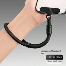 Anti-Loss Anti-Drop Short Adjustable Phone Lanyard, 2026 New Smart Phone Wrist Strap Accessory, Anti-Theft Polyester Braided Phone Chain, Premium Durable Universal Metal Keyring Pendant, Suitable For Outdoor Sports, Running, Carrying Baby, Gift For Family And Friends Birthday - Multicolor-short - View 14