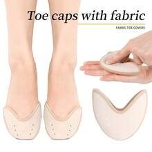 1 paire de protège-trous pour chaussons de ballet, coussinets élastiques souples pour l'avant-pied, protège-orteils en silicone - Nude - Voir 6