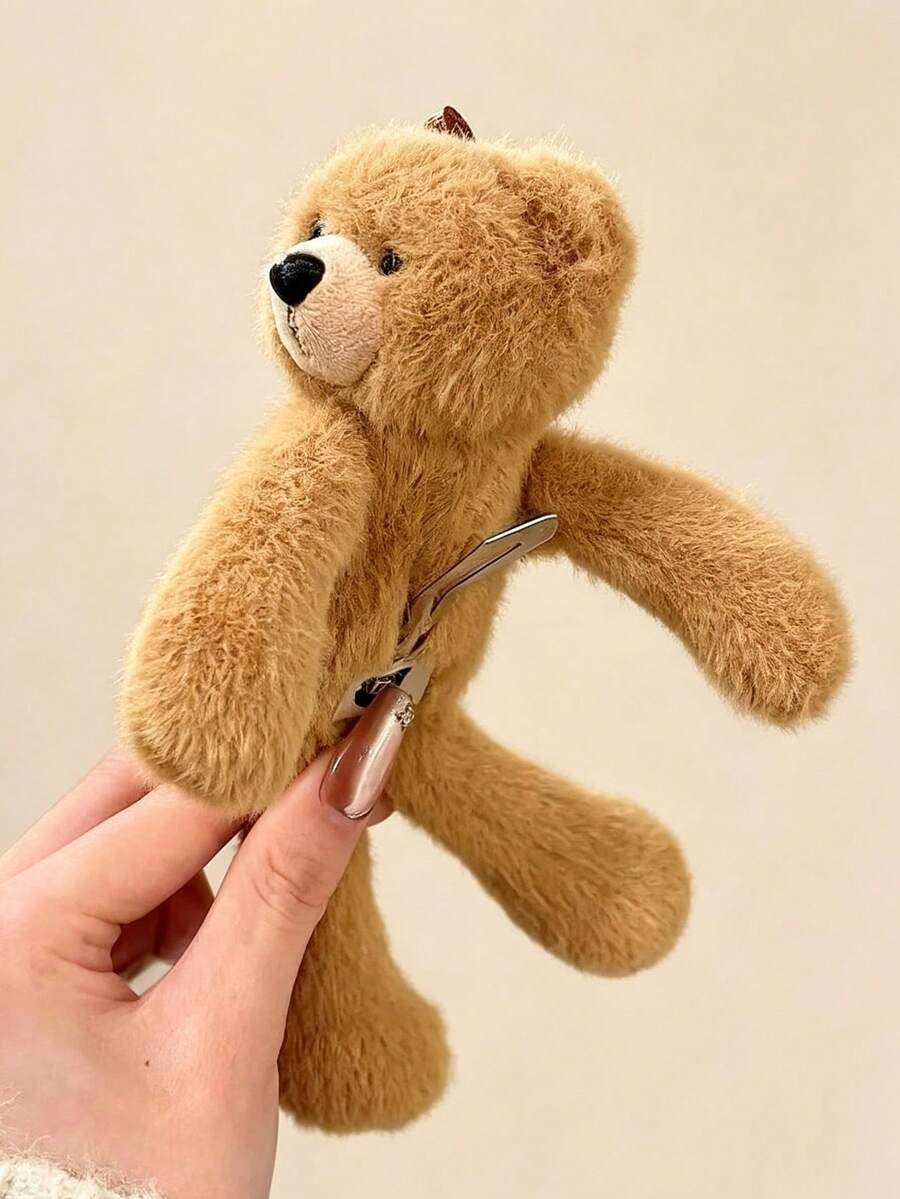1pc Cute Bear Side Hair Clip Suitable For Kids To Wear - Multicolor - View 1