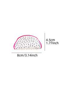 1 pieza Pinza para el cabello de mujer con diseño lindo de fruta del dragón, pinza antideslizante para coleta, sin daño al cabello, sin presión en el cabello, pinza para moño en la parte posterior de la cabeza, accesorio para el cabello con diseño de fruta fresca - Multicolor - Ver 6