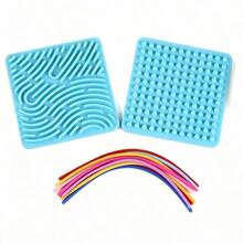 Sensory Activity Board: Adult Double-Sided Silicone | Quiet And Clean, Relieves Anxiety, ADHD And Autism Symptoms | Comes With 8 Ropes | Suitable For Teens 14+, Breathable Silicone Toy, Creative Toy, Stress Relief Tool - Multicolor - View 6