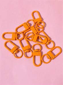 10pcs/30pcs/50pcs/100pcs/200pcs Metal Lobster Clasp, Rotating Keychain Clip Hook, DIY Keychain Craft, Jewelry Making Connector, Random Color - Keychain Claw Hook - View 12