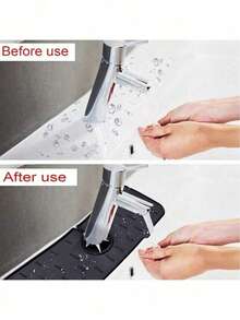 Thick Silicone Faucet Splash Guard, Sink Splash Mat - Durable Thick Design, Sink Filter, Sink Strainer, Sponge, Suitable For Kitchen And Bathroom Sinks, Silicone Soap Dish With Drainage Holes - Splash-Proof, Suitable For Kitchen And Bathroom Sink Countertops, Home Decor, Kitchen Accessories - One Size Fits All - View 5