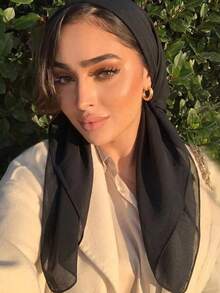 1pc Solid Color 90*90cm Square Scarf, Women's Breathable Outdoor Headwrap, Daily Wear Spring/Summer Women's Scarf Headwrap, Clothing Accessory, Birthday Gift - Multicolor - View 13