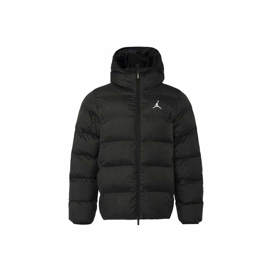 Nike Jordan Brooklyn 連帽時尚拉鍊外套棉服 男款 黑色 - 黑色 - 查看 1