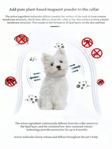 Pet Flea, Tick & Parasite Repellent Collar, Suitable For Cats And Dogs, Adjustable, Comfortable And Easy To Remove, Fits Puppies And Large Dogs, Featuring Convenient Quick-Release Design, Suitable For Puppies 7 Weeks And Older, Dog Supplies - Multicolor - View 4