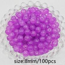 100pcs/8mm Smooth Round Beads Spacer Beads, Suitable For DIY Jewelry Making, Perfect For Bracelets And Necklaces, Decorative Beads, Smooth Round Beads, 24 Colors Available - Multicolor - View 11