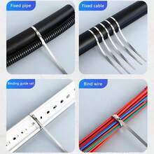 Self-Locking Stainless Steel Ties Corrosion Resistant Heavy Duty Push Mount Assortment Tool Suitable For Machinery Vehicles - A - View 5