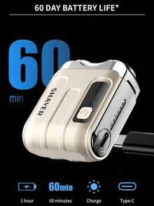 Mini Pocket Electric Shaver, Portable Dual-Head Razor With LED Display, USB Rechargeable, Multi-Color Compact Grooming Tool, Smooth & Painless Trimming For Men & Women, Perfect Travel-Friendly Essential For Home & On-The-Go.(300mAh) - Multiple Styles - View 6