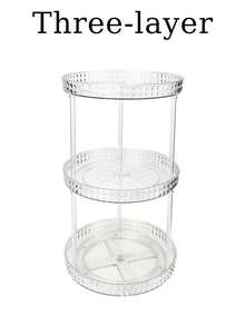 1/2/3pcs 60° Rotating Makeup Organizer, Transparent Acrylic Large Capacity Skincare Storage Rack, Double Layer Perfume Display Stand, Lipstick Serum Makeup Brush Storage Box, Diamond Pattern Non-Slip Tray, Perfume Storage Makeup Organizer Room Decor - Multicolor - View 17