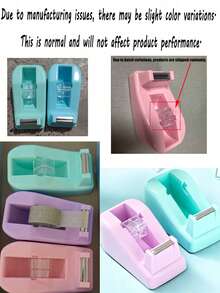 Fashionable Creative Desktop Tape Dispenser - Cute & Stylish Office Tape Cutter With Non-Slip Base - Ideal For Office Or Home Use, Available In Multiple Colors, Perfect For Back To School Season - Multicolor - View 10