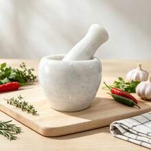 Mortar And Pestle Set – Marble Grinding Bowl Container, Suitable For Guacamole, Spices, Salsa, Garlic Sauce, Herbs – Best Garlic Crusher Spice And Pill Crusher Set - Multicolor - View 1