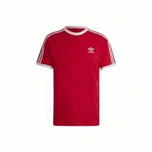 adidas originals ADICOLOR CLASSICS 3-STRIPES Logo印花條紋圓領短袖T卹 男款 - 紅色 - 查看 17