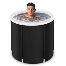 Large Portable Ice Bath Tub For Cold Water Therapy – Foldable Plunge Pool With Lid, Quick-Setup Recovery Tub For Home Or Outdoor Use, Durable PVC Construction, Easy Drain Plug, Compact Storage Design - Portable Ice Bath Tub - View 2