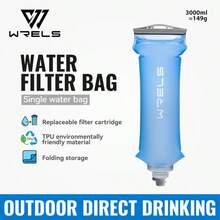1個大容量 WRELS 水袋，健身配件，戶外露營必備水容器，便攜可折疊，大容量儲水，TPU 材質 - 大容量 - 查看 11
