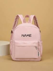 1pc Mini Personalized Back To School Casual Versatile Backpack, Zipper Closure Nylon Material, Adjustable Shoulder Straps, Hand-Carry, Suitable For School, Shopping, Daily Outings, Outdoor Travel. Birthday Gift. - Small Size Fengmai - View 15