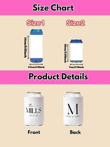 Custom Beverage Insulation Sleeve,Personalized Wedding Can Coolers, Custom Double-Sided Jar Sleeve With Text,8 Colors,Wedding Toast,Wedding Party,Commemorative Gift For Couples & Party Guests, Bulk Custom Insulation Can Sleeves For Weddings - Multicolor - View 5