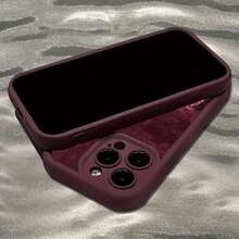 Custodia per telefono con motivo floreale retrò per iPhone 15Pro 17 16 14 13 12 11 Pro Max XS XR 7 8 Plus SE2 16E, elegante cover in silicone morbido - T15549Rosso vino - Visualizzare 6