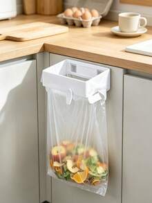 20pcs/1pc Squeezable Foldable Wall-Mounted Trash Can, Dual-Color Solid Minimalist Plastic Bag Storage Rack, Drill-Free Multi-Functional Organizer, Suitable For Adults, Renters, Kitchen, Bathroom, Balcony, All-Season Home Use - Multicolor - View 5