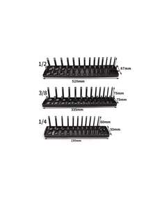 3pcs Plastic Socket Tray Set - Stackable Durable Storage Rack, Suitable For 1/4", 3/8", 1/2" Sockets - Essential Garage Tool Rack For Mechanics And DIY Enthusiasts - A - View 10