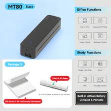 ORICO A4 Portable Thermal Paper Printer - Built-In Battery, Compatible With 216MM-56MM Width Paper, Inkless, Lightweight Mini, Suitable For Home, Office And Travel Use - Black - View 15