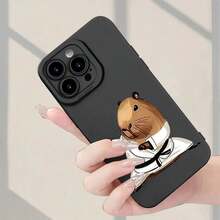 Karate Pattern Phone Case With Capybara Design Suitable For IPhone 17 16 1514 13 12 11Pro/Max/Plus Anti Drop And Shockproof - HS - 查看 6
