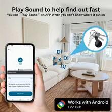 RSH 智慧藍牙防丟追蹤器 4 入組,相容 Android Find My Device App,即時網路定位尋找器,鑰匙、背包、手提包、行李箱、錢包用小型物品定位器,附保護鑰匙圈蓋 - HITag-G-4pcs - 查看 4