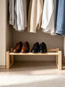 1pc Shoe Rack, Entryway Shoe Tower, Vertical Wooden Shoe Storage Rack, Freestanding Wooden Storage Shelf, Shoe Organizer Rack, Suitable For Entryway, Front Door, Living Room, Bedroom, Modern Home Furniture - View 5