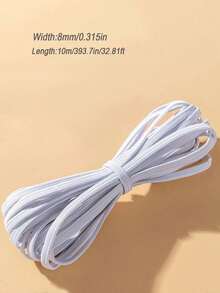 20mm Elastic Sewing Band, High Elasticity Rope, Stretchable Braided Cord, Suitable For Waistband, Cuff DIY Sewing Projects, Strong And Durable Elastic Band, Suitable For Pants, Skirts, Clothing Making And Mask Making - P-White - View 14