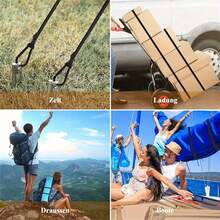 1/4 Pack High Elasticity Elastic Rope, High Strength Wear-Resistant Bungee Cord, Thickened Durable Heavy Duty Elastic Band, Outdoor Camping Tent Fixing Strap, Bicycle Binding Rope, Luggage Rack Tie Down Rope, Logistics Cargo Packaging, Vehicle Transport Fixing, Outdoor Awning Storage, Picnic Equipment Binding Universal Elastic Rope, Outdoor Travel Home Multi-Function Binding Accessory, Anti-Stretch Durable Portable Elastic Tightening Rope - A - View 6