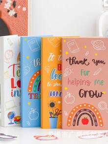 2 PCS Teacher Gift Set Glitter Pencil Pen Sticky Note Set Teacher'S Day Sticky Note Combination Gift, 330 Sheets Of 11 Different Shaped - Multicolor - View 3