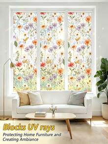 1 Roll 3D Laser Window Glass Film, 30*200cm Size, Fresh Minimalist Colorful Frosted Privacy Sticker, Privacy Protection, Heat Insulation, Sun And UV Protection, Static Adhesion Without Glue, No Adhesive, Easy To Install And Reusable, Suitable For Bathroom, Kitchen, Bedroom Windows, Rental/Office Store Home Decor Window Film, Removable Window Sticker - Multicolor - View 7