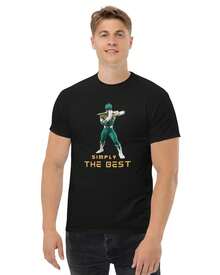 Green Power Ranger T-Shirt, Classic  Original Ranger Character Printed Unisex Cotton Casual Fan Top - 黑色 - 查看 1