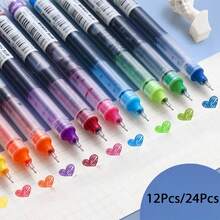 24pcs Colorful Direct Liquid Rollerball Pen Gel Pen Set Painting Supplies - Sets - View 2