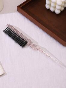 Rat Tail Teasing Hair Brush, Dense Nylon Volumizing Backcombing Comb, Fine Tip Hair Parting Braiding Tool, Root Lift High Cranial Top Styling Brush - Multicolor - View 10