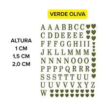 Cartela de Alfabeto Vinil Termocolante Monograma Casamento para tecidos porta joias carteira necessarie - 1 CM - 2 CARTELAS - Visão 7