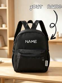 1pc Mini Personalized Back To School Casual Versatile Backpack, Zipper Closure Nylon Material, Adjustable Shoulder Straps, Hand-Carry, Suitable For School, Shopping, Daily Outings, Outdoor Travel. Birthday Gift. - Small Size Fengmai - View 5