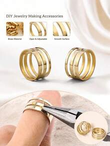 1-10pcs Metal Ring Opener Brass Split Rings Open/Close Jewelry Making DIY Ring Assist Tool - Brass Rings - View 2