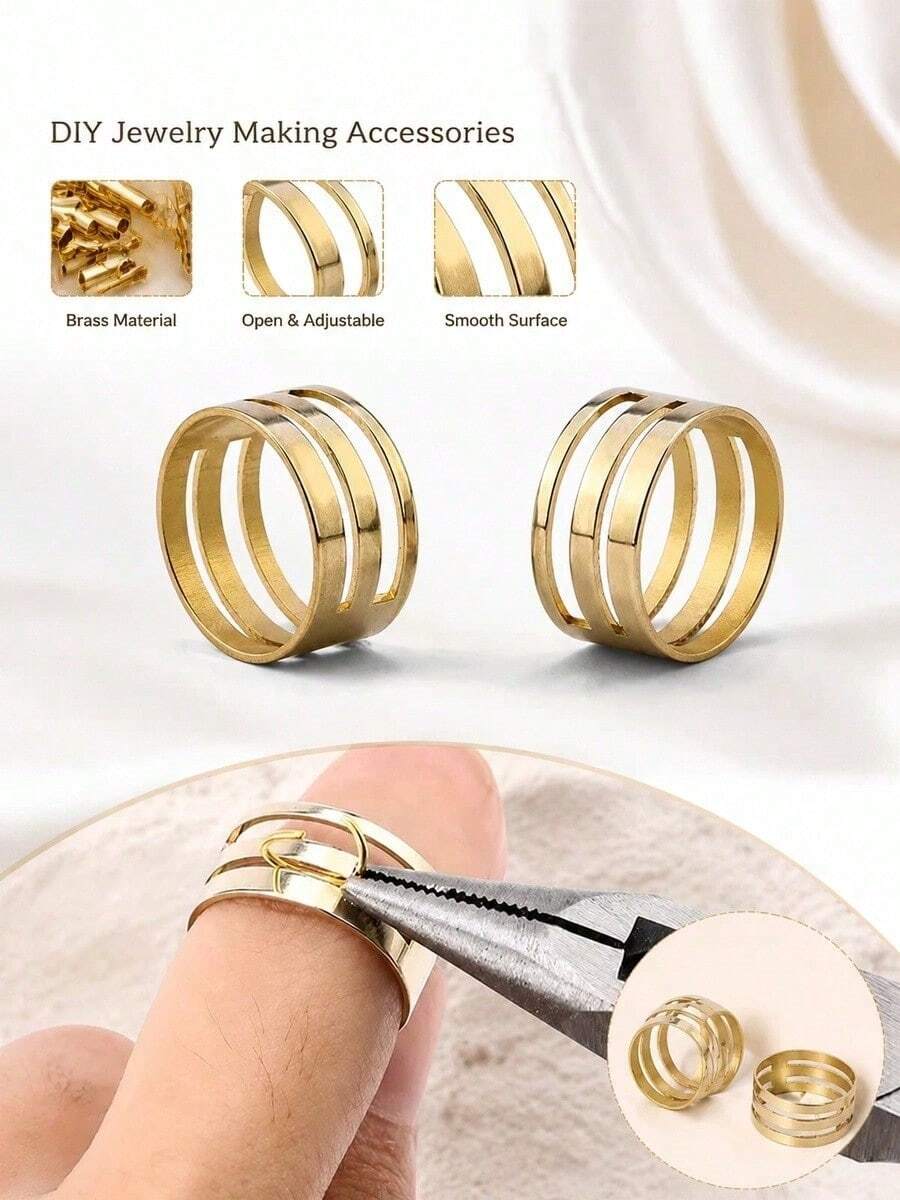 1-10pcs Metal Ring Opener Brass Split Rings Open/Close Jewelry Making DIY Ring Assist Tool