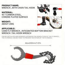 9pcs Mountain Bike Repair Tool Kit - Multi-Functional 3-In-1 Tool With Sturdy Rear Hook Wrench, Long Axle And Small Gear Chain Removal, Easy For Effective Maintenance And Repair - Multicolor - View 11