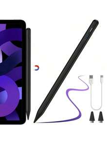 1pc Universal Capacitive Stylus Pen, Suitable For Phones And Tablets, Active Capacitive Stylus, Compatible With Android And Apple Devices, Precise Touch, Smooth Writing, High-End Capacitive Stylus (Not Compatible With Resistive Screen And Electromagnetic Screen Tablets) - Multicolor - View 14