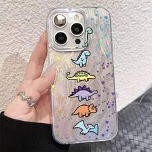 NcmRyu Heart Cartoon Dinosaur Silicone Phone Case, Suitable For Daily Use, Compatible With Apple 17, 16, 15, 14, 13, 12, 11 Pro Max And Various Models. It Features Waterproof, Shockproof And Scratch-Resistant Functions. - White - View 4