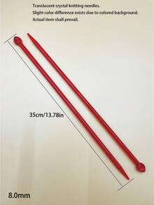 Colorful Crystal Straight Knitting Needles, 4.0-10.0mm Multiple Sizes Available, Polished Smooth Needle Body, Easy For Beginners To Operate, Home Stress Relief DIY Knitting Tool, Specifically Designed For Knitting Scarves, Sweaters, Shawls, Essential Yarn Craft Tool For Home Knitting Enthusiasts And Beginner Knitters - Crystal Knitting Needle - View 17